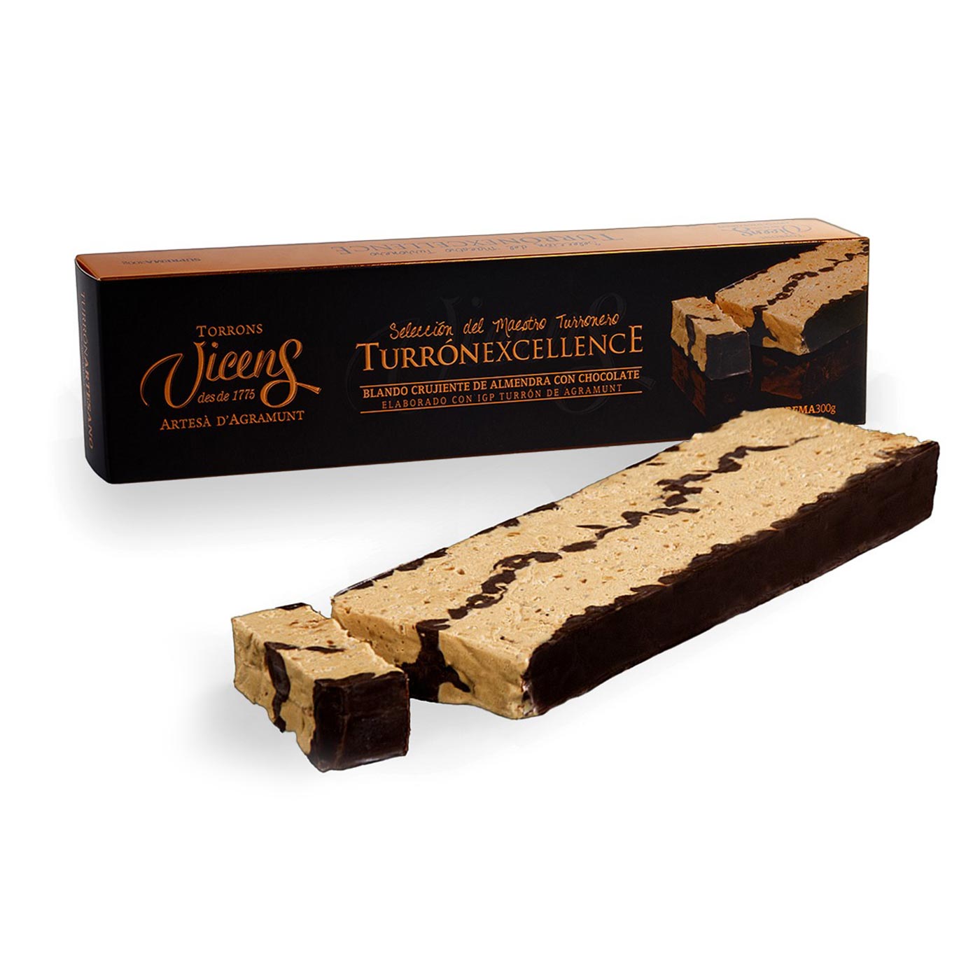 Vicens »Crispy Soft Almond Nougat with Chocolate«