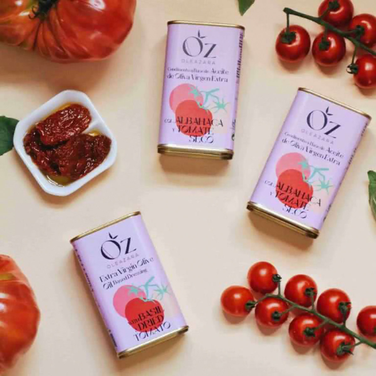 »Oleazara« Natives Olivenöl Extra mit Basilikum und getrockneter Tomate