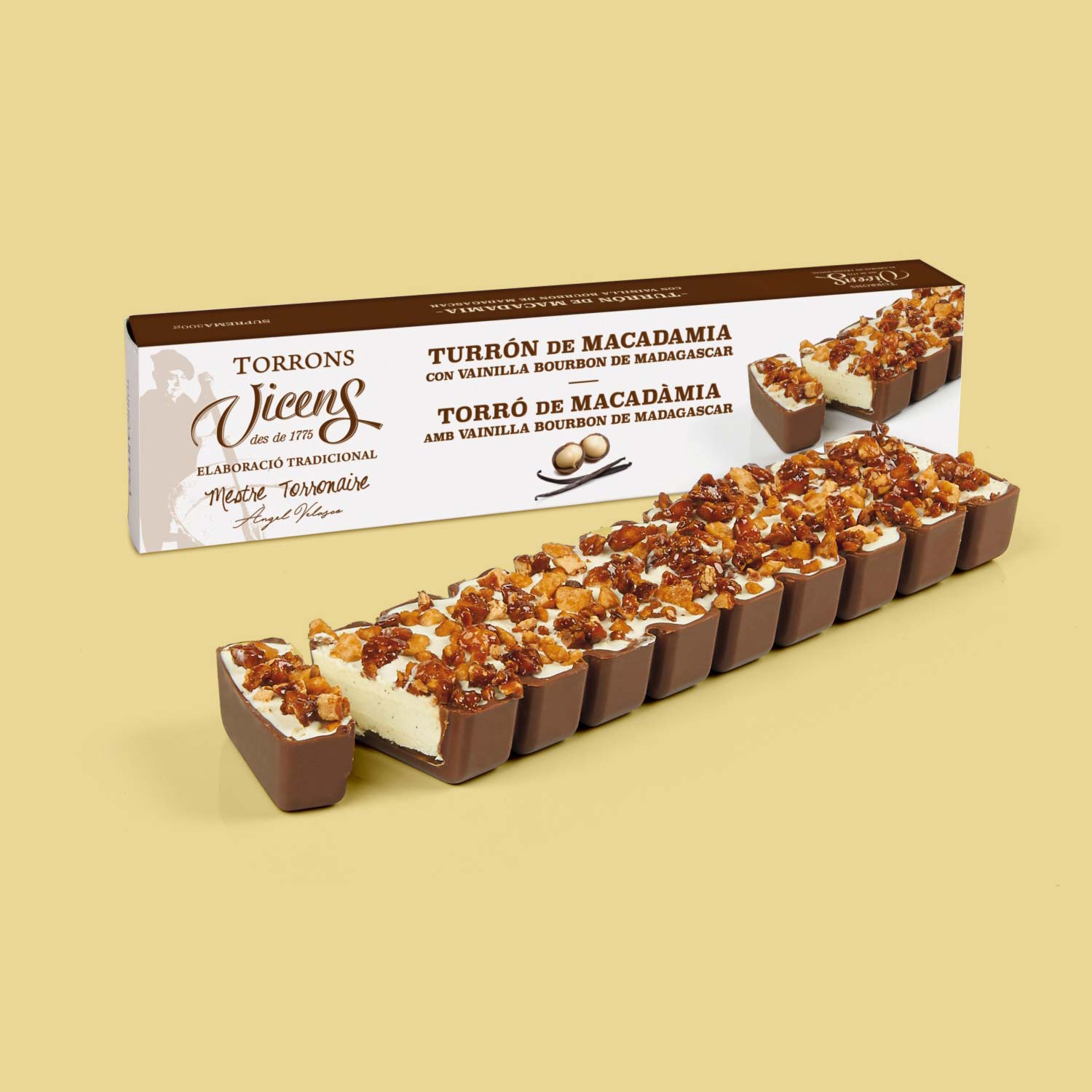 Vicens »Macadamia nougat with Bourbon vanilla from Madagascar«